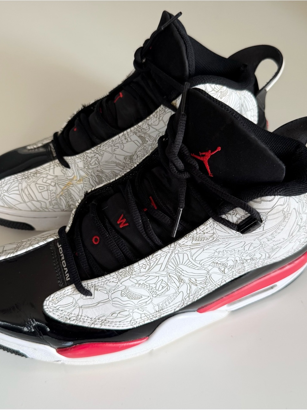 Jordan Dub Zero White Fire Red Black sneakers 11.5